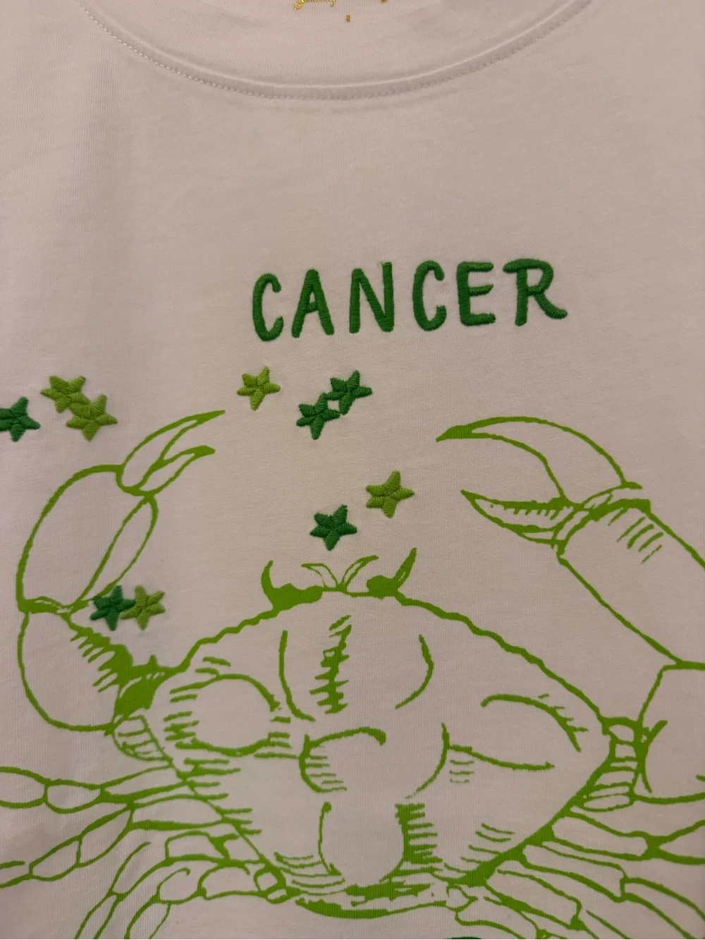 Lilly Pulitzer White Tee with Green Zodiac Graphic - Picture 4 of 8